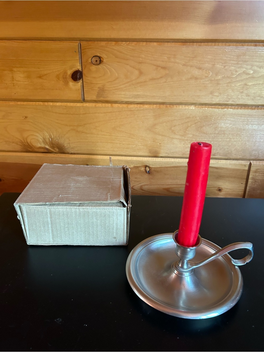 Department 56 Classic Pewter Candle Holder with Handle